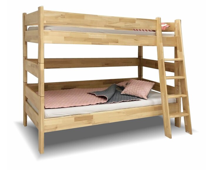 Dětská poschoďová postel Sendy 300B/01B, masiv buk cink jádrový