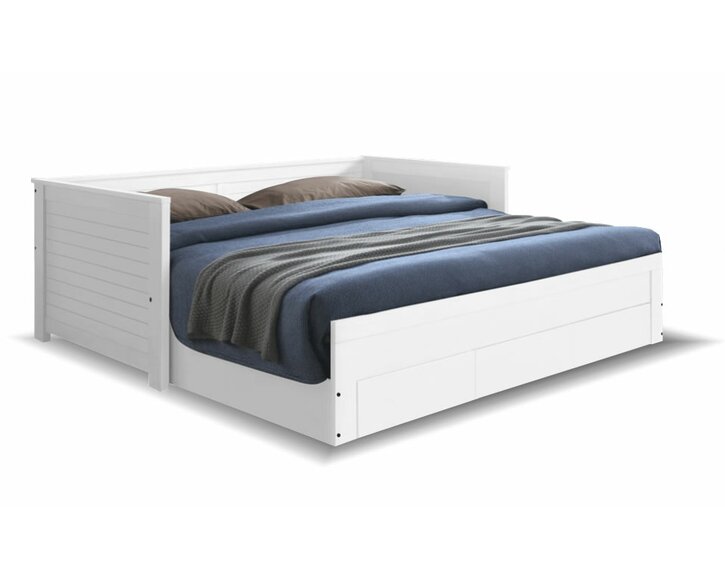 Postel rozkládací z masivu Gréta bílá