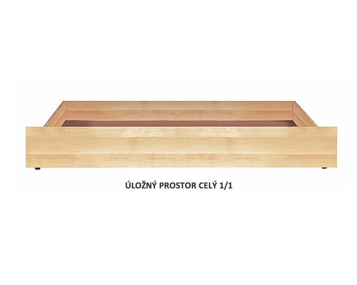 Úložný prostor celý 1/1 pod postele BW, masiv buk Úložný prostor celý 1/1 pod postele BW, masiv buk