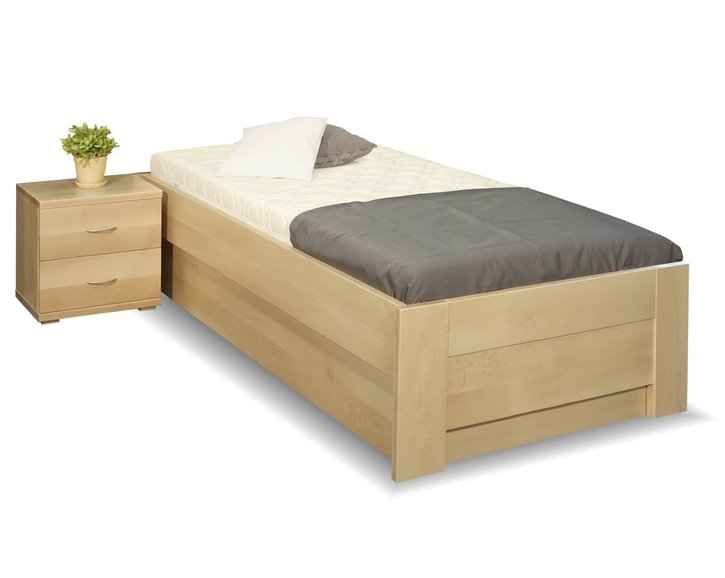 Zvýšená válenda s úložným prostorem Rocco, 90x200, 80x200, masiv buk Zvýšená válenda s úložným prostorem Rocco, 90x200, 80x200, masiv buk