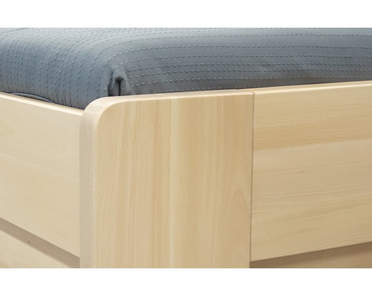 Zvýšená postel s úložným prostorem Dan, 80x200, 90x200, masiv buk
