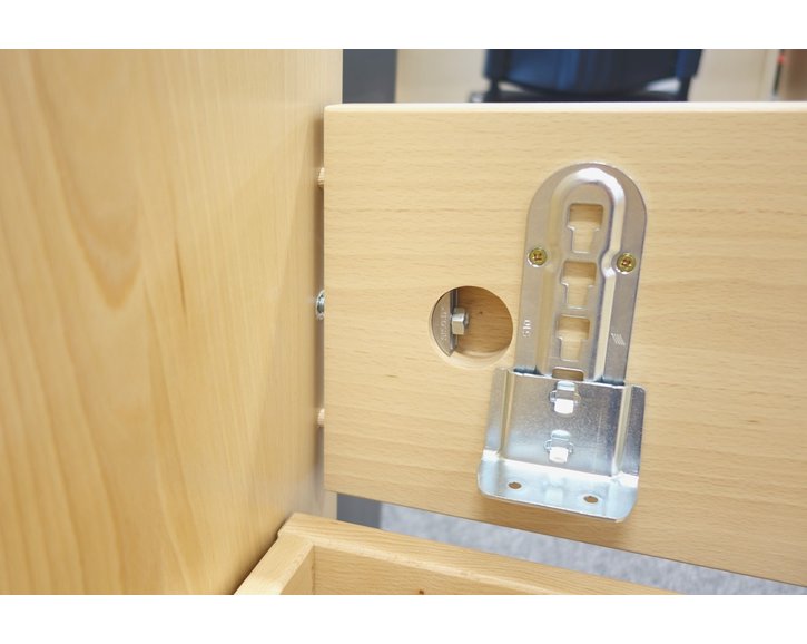 Zvýšená postel z masivu Dan, 120x200, 140x200, masiv buk