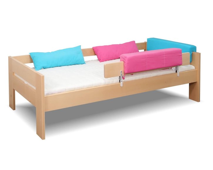 Postel se zadní zábranou Lukáš, 80x200, 90x200, masiv buk Postel se zadní zábranou Lukáš, 80x200, 90x200, masiv buk
