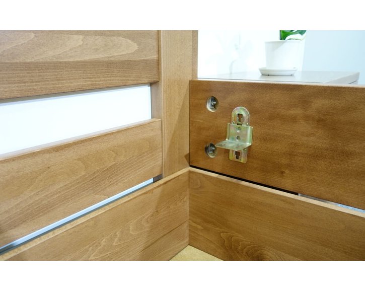 Zvýšená postel dvoulůžko s úložným prostorem HERKULES, masiv buk