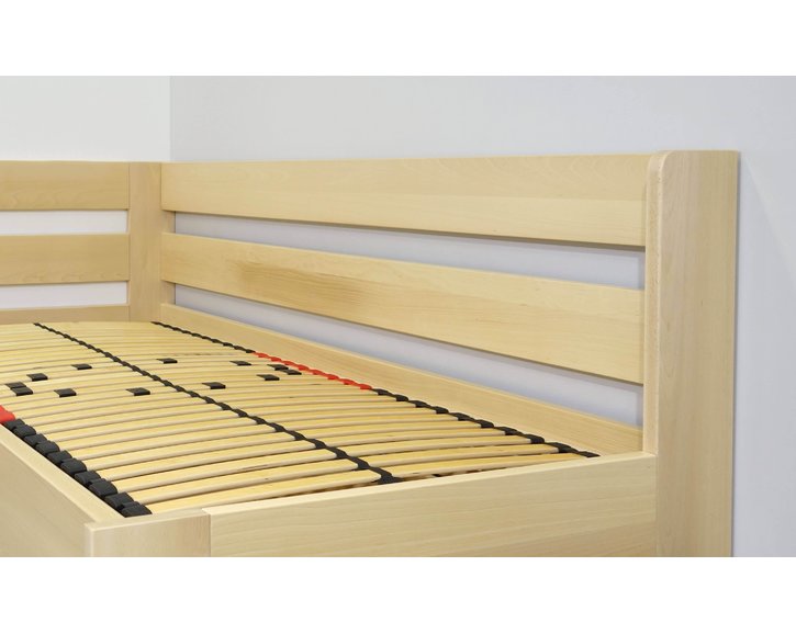 Zvýšená postel Valentin-Levá, 80x200, 90x200 cm, masiv buk