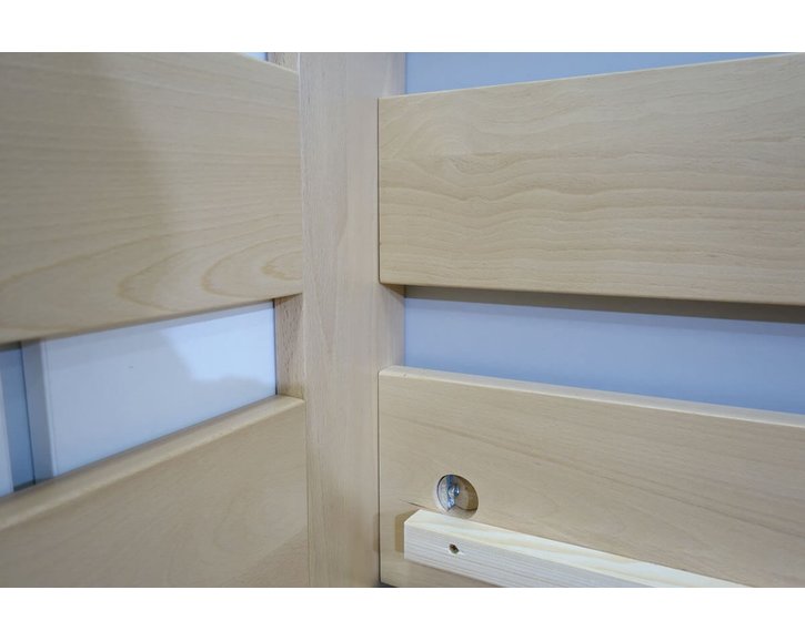 Zvýšená postel Valentin-Levá, 120x200 cm, masiv buk