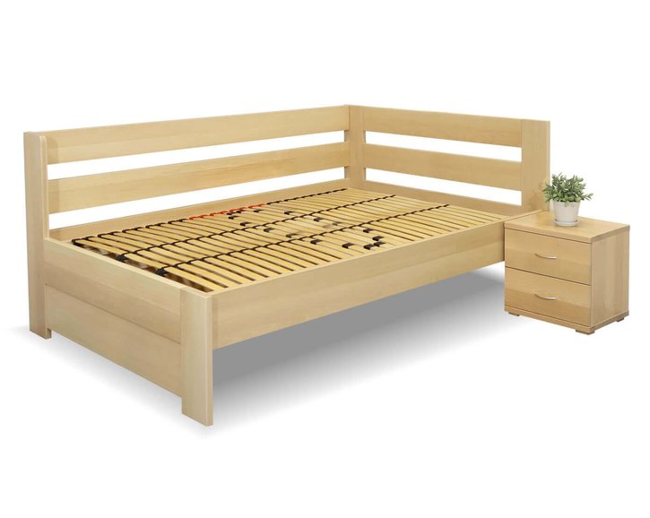 Zvýšená postel Valentin-Pravá, 120x200 cm, masiv buk Zvýšená postel Valentin-Pravá, 120x200 cm, masiv buk