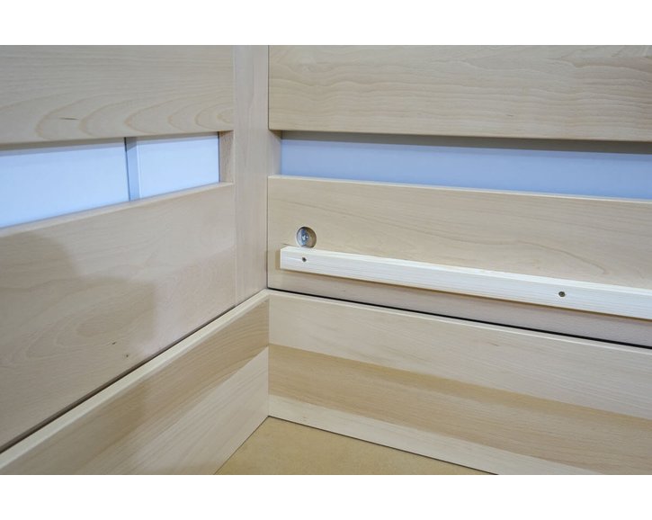 Postel s úložným prostorem Valentin-Levá, 140x200 cm, masiv buk