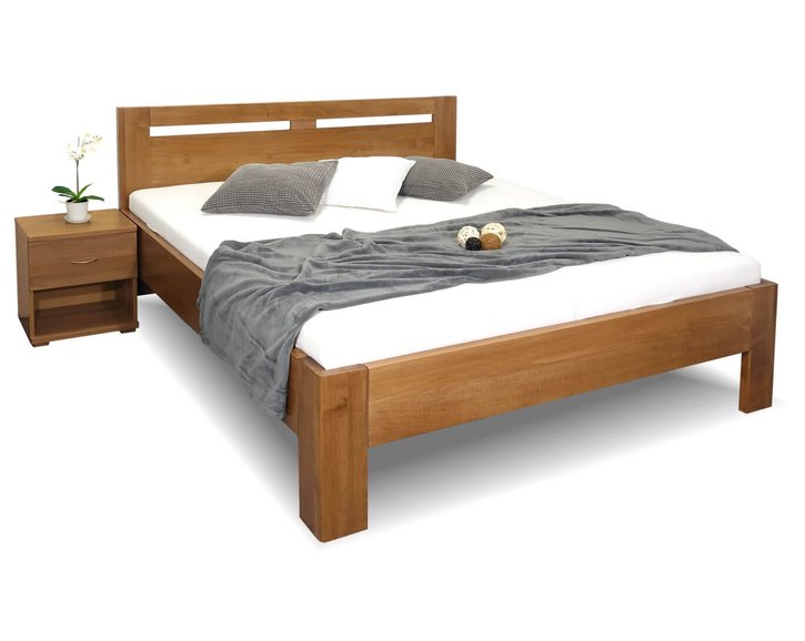 Zvýšená postel dvoulůžko HERKULES, masiv buk, 180x210 Zvýšená postel dvoulůžko HERKULES, masiv buk, 180x210