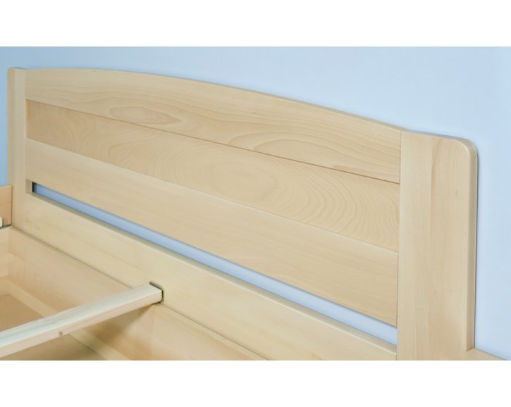 Postel z masivu s úložným prostorem Justina, 160x200, 180x200, masiv buk Postel z masivu s úložným prostorem Justina, 160x200, 180x200, masiv buk