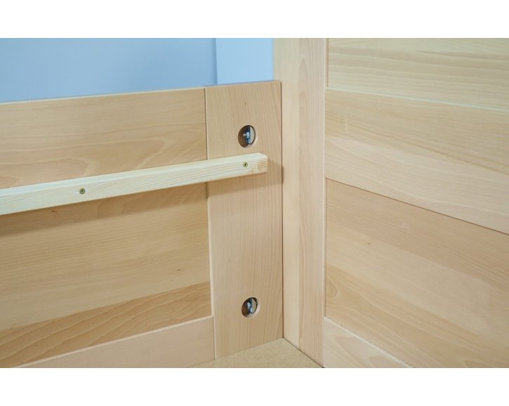 Vysoká postel s úložným prostorem Floria, 160x200, 180x200, masiv buk