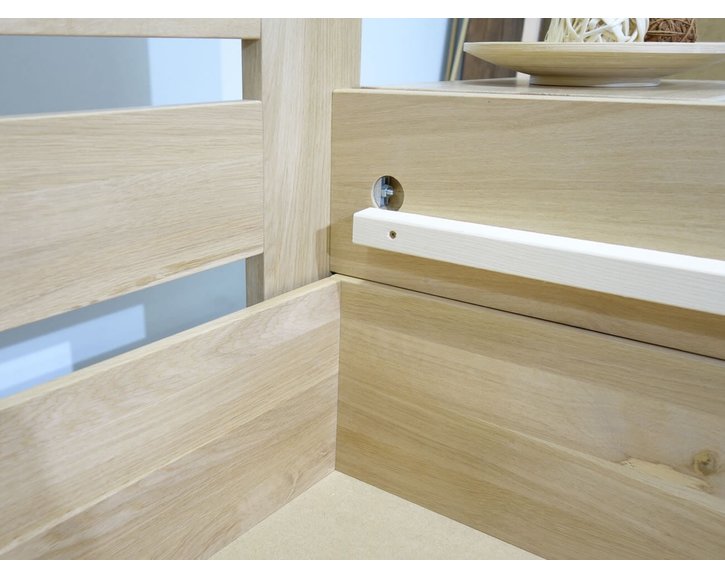 Dřevěná postel jednolůžko Justina, masiv dub, 120x200