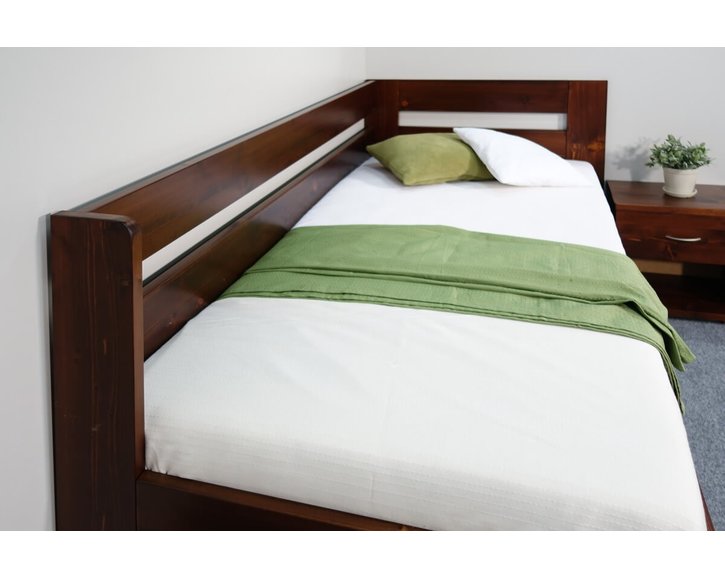 Zvýšená postel z masivu Valentin, 90x200 cm - Pravá