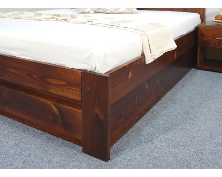 Jednolůžková postel s úložným prostorem Jirka, 80x200, 90x200, masiv smrk