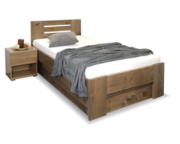 Zvýšená postel ROSA, s úložným prostorem, masiv smrk, 90x200 Zvýšená postel ROSA, s úložným prostorem, masiv smrk, 90x200