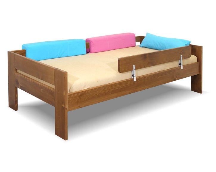 Postel se zadní zábranou Lukáš, 80x200, 90x200, masiv smrk Postel se zadní zábranou Lukáš, 80x200, 90x200, masiv smrk