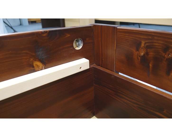 Postel z masivu s úložným prostorem Justina, 160x200, 180x200, masiv smrk