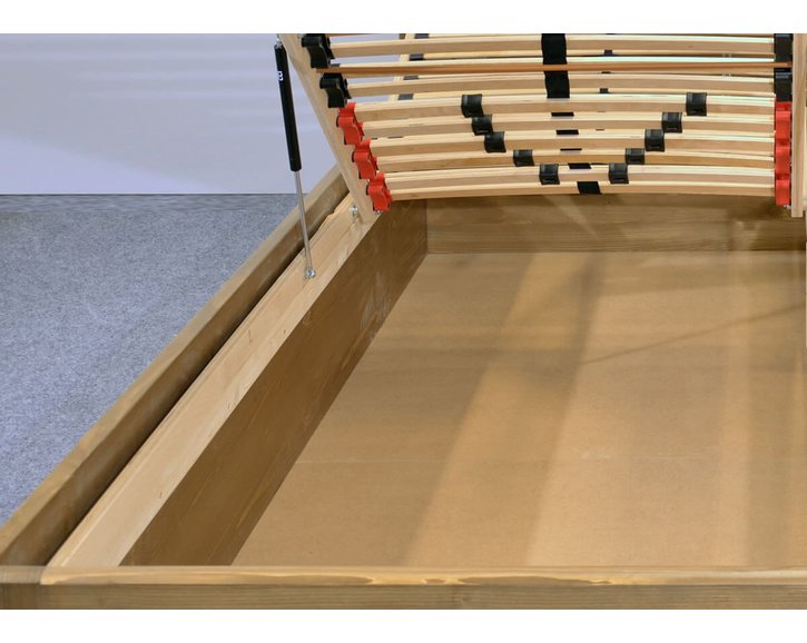 Postel s úložným prostorem Mark, 80x200, 90x200, masiv smrk