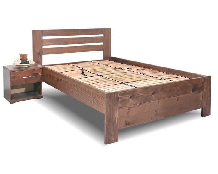 Zvýšená postel z masivu Rita, 120x200, masiv smrk