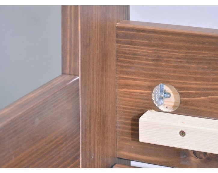 Zvýšená postel z masivu Rita, 120x200, masiv smrk