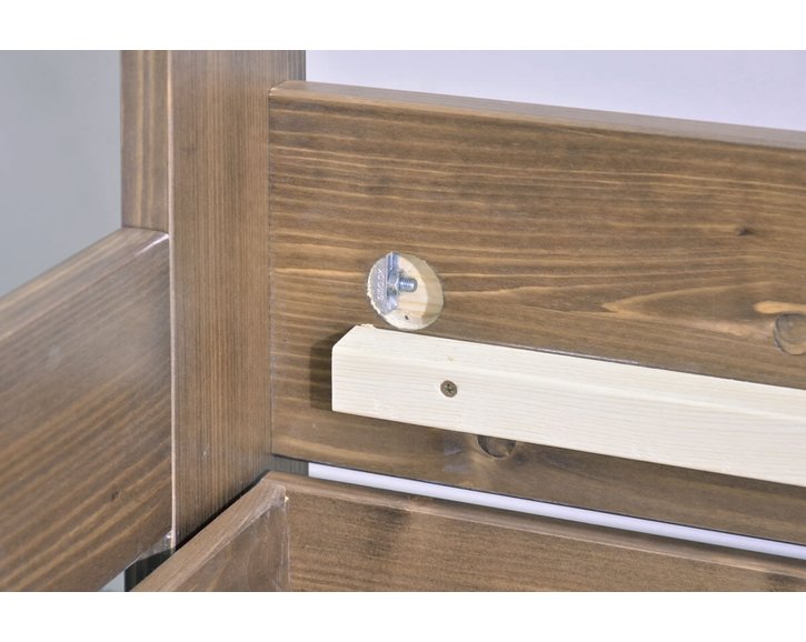 Postel s úložným prostorem Mark, 120x200, masiv smrk