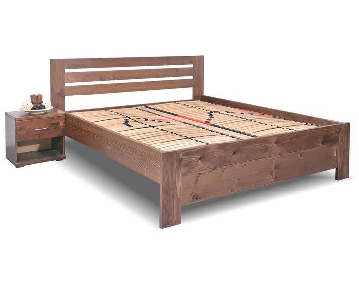 Zvýšená postel z masivu Rita, 160x200, 180x200, masiv smrk