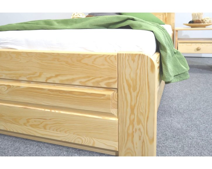 Dřevěná postel jednolůžko LADA, masiv borovice