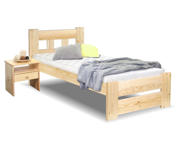 Postel jednolůžko Barča, 90x200cm,  masiv borovice
