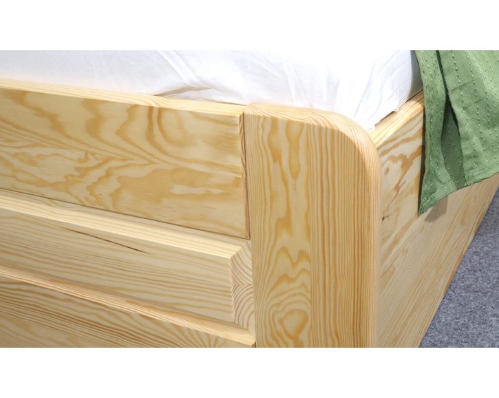 Dřevěná postel jednolůžko LADA, 120x200, masiv borovice