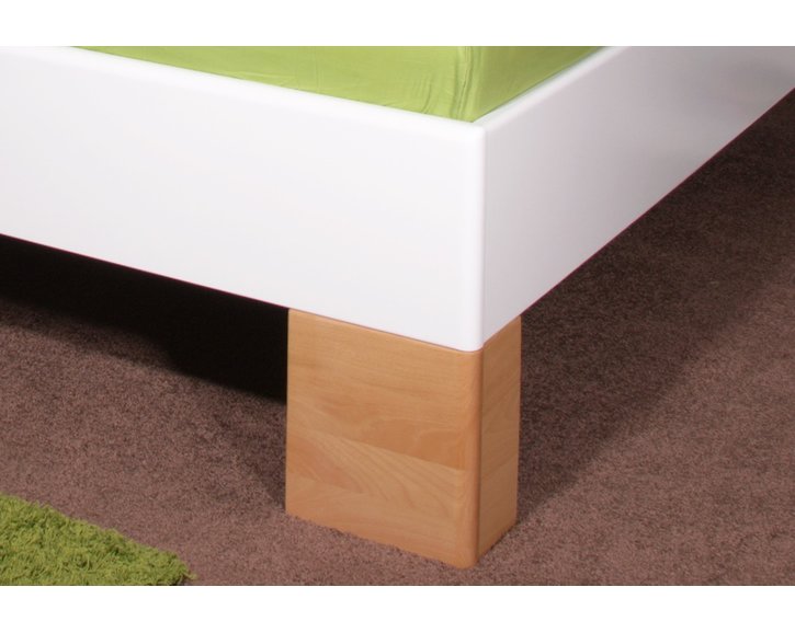 Manželská postel z masivu VAREZZA 1 senior 160x200, 180x200, masiv buk, bílá-přírodní buk