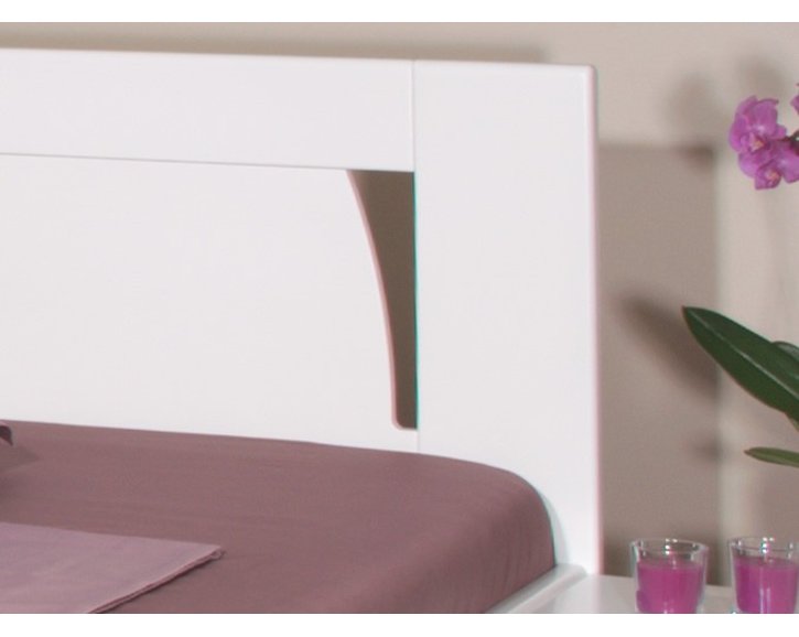 Manželská postel s úložným prostorem OLYMPIA 1. senior 160x200, 180x200, masiv buk, bílá