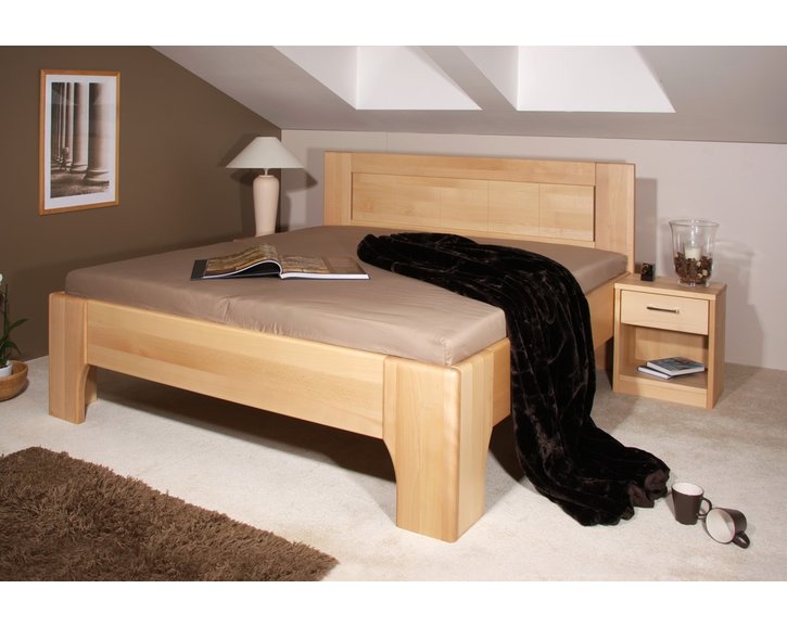 Manželská postel z masivu OLYMPIA 2. senior 160x200, 180x200, masiv buk