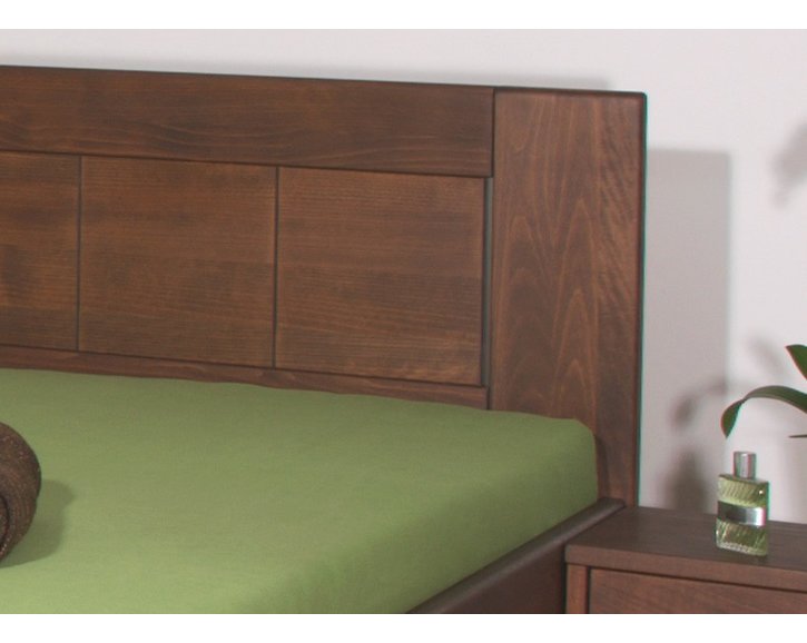 Manželská postel z masivu OLYMPIA 2. senior 160x200, 180x200, masiv buk, ořech