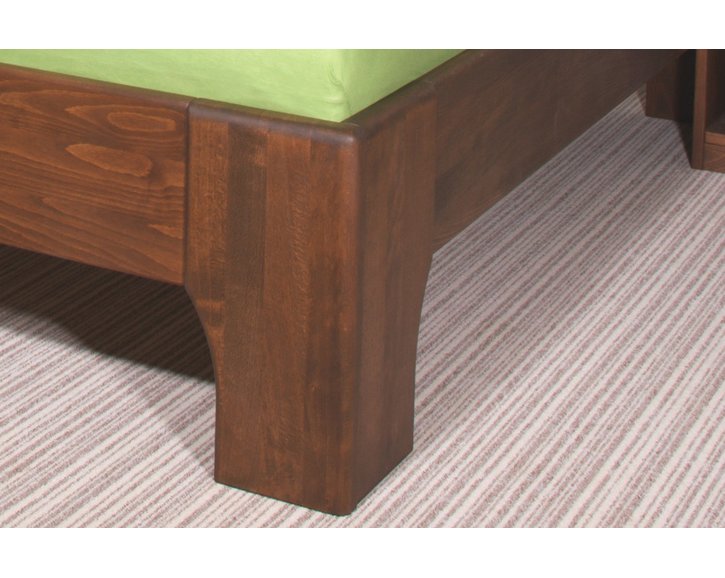 Manželská postel z masivu OLYMPIA 2. senior 160x200, 180x200, masiv buk, ořech