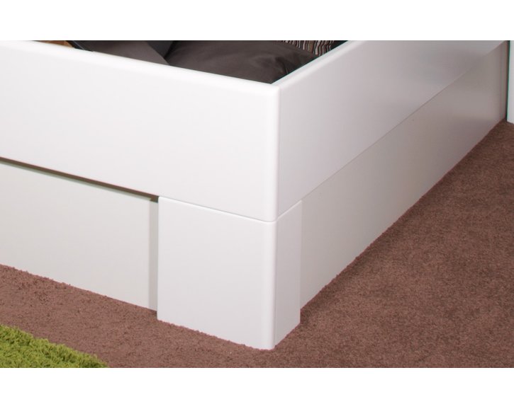 Zvýšená postel s úložným prostorem VAREZZA 5 senior 160x200, 180x200, masiv buk, bílá