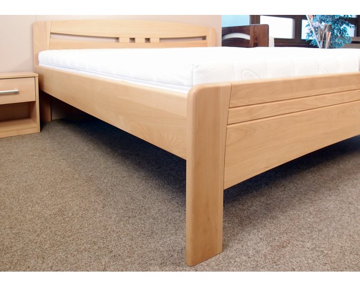Zvýšená postel z masivu  EVITA 6,  160x200, 180x200, masiv buk