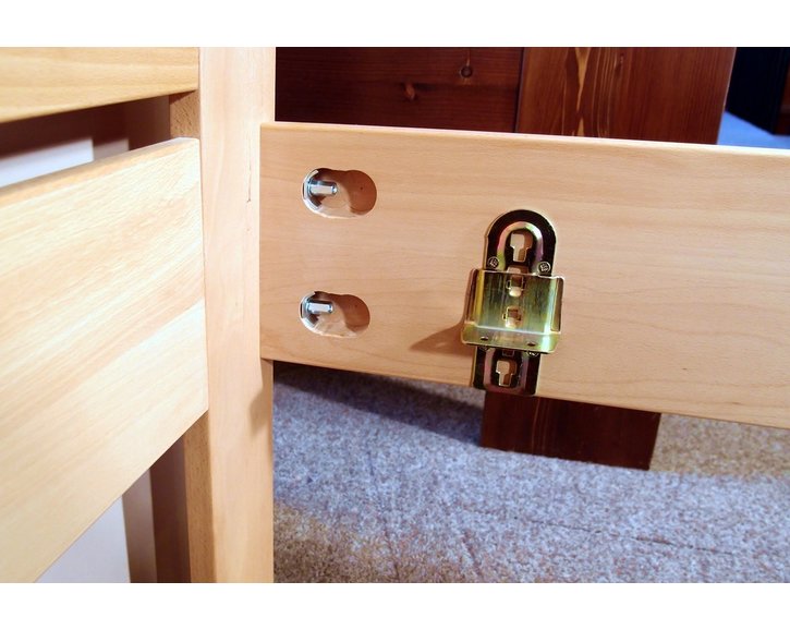 Zvýšená postel z masivu  EVITA 6,  160x200, 180x200, masiv buk