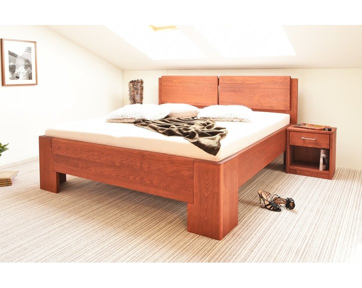 Manželská postel z masivu MANHATTAN 2 senior, 160x200, 180x200, masiv buk