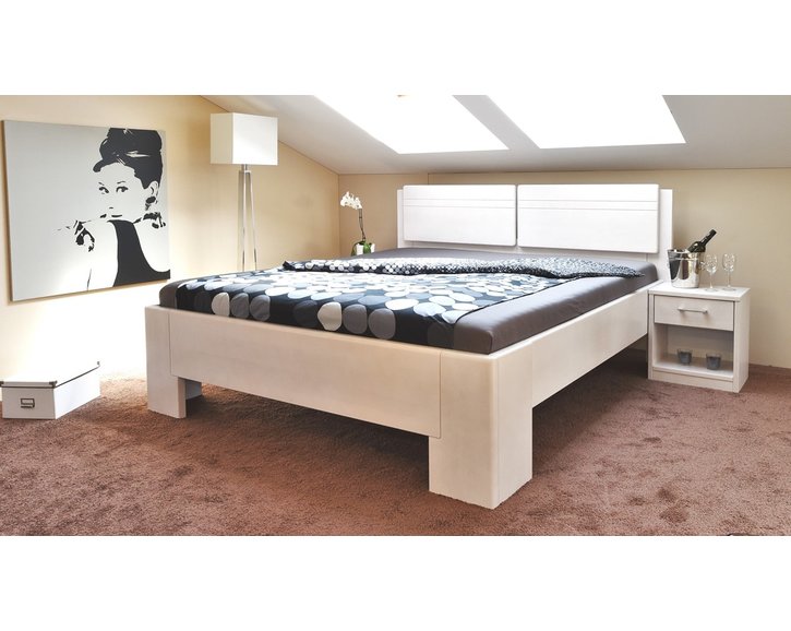 Manželská postel z masivu MANHATTAN 2 senior, 160x200, 180x200, masiv buk