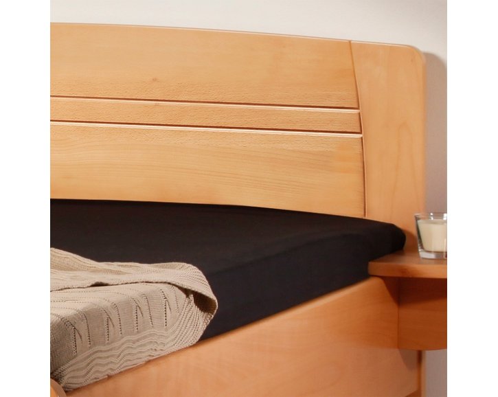 Zvýšená postel s úložným prostorem EVITA 4, 160x200, 180x200, masiv buk