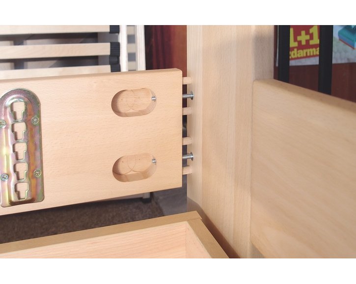 Manželská postel s úložným prostorem VAREZZA 6A 160x200, 180x200, masiv buk