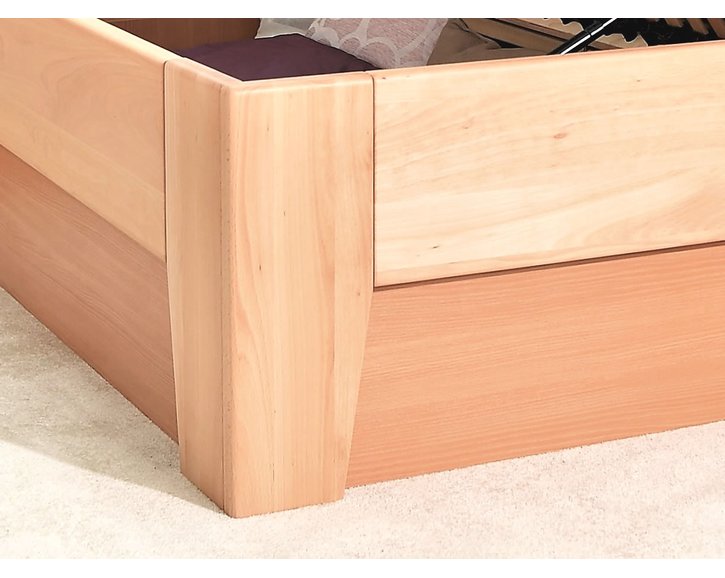 Dřevěná postel s úložným prostorem Venus, 160x200, 180x200, masiv buk