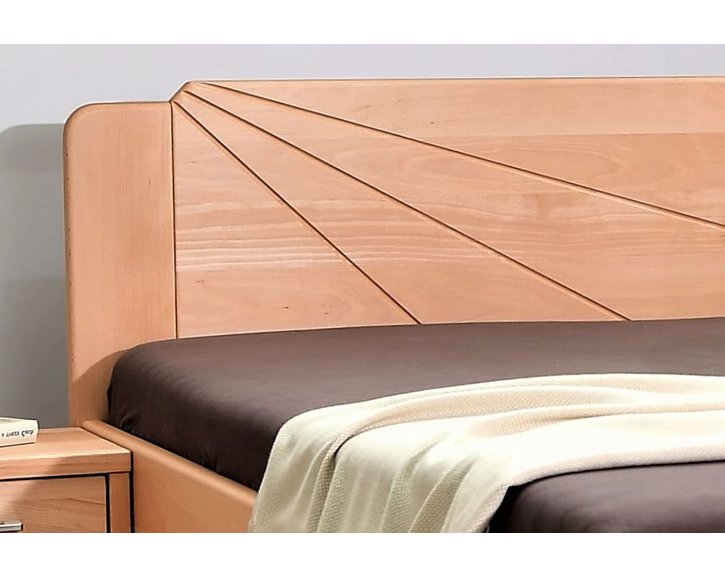 Dřevěná postel s úložným prostorem Kleopatra 1, 160x200, 180x200, masiv buk