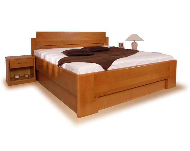Postel z masivu s úložným prostorem DELUXE 1, masiv buk Postel z masivu s úložným prostorem DELUXE 1, masiv buk