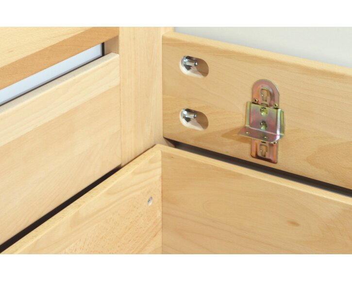 Spojení -  úložná postel z masivu Valerian