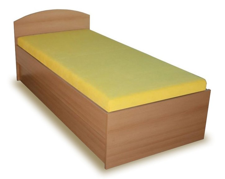 Postel jednolůžko s úložným prostorem BEN, boční výklop