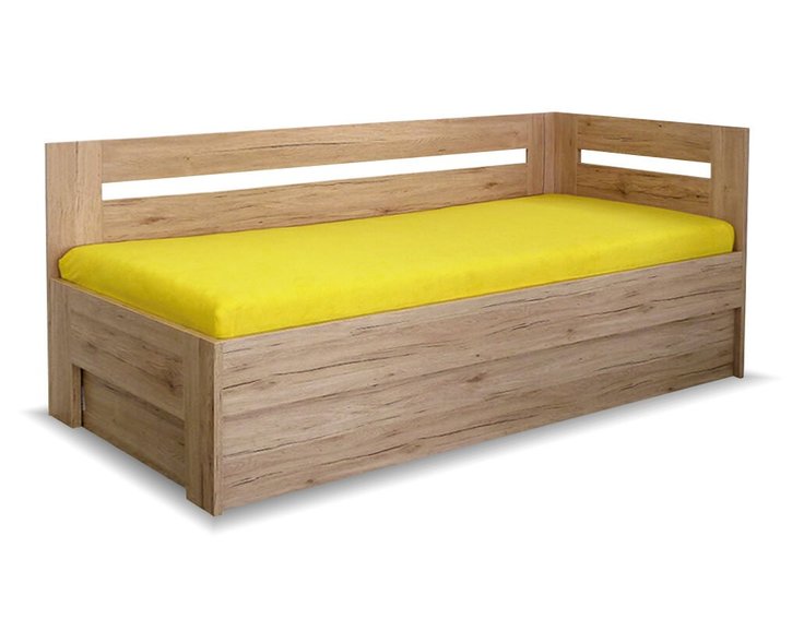 Zvýšená postel s ložným prostorem Erika, 90x200 cm - Pravá