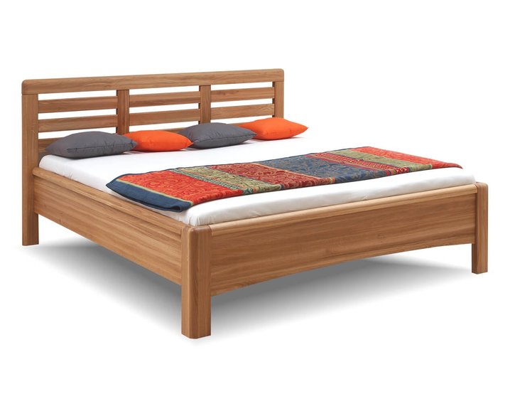 Zvýšená postel dvoulůžko z masivu Viola, masiv dub cink