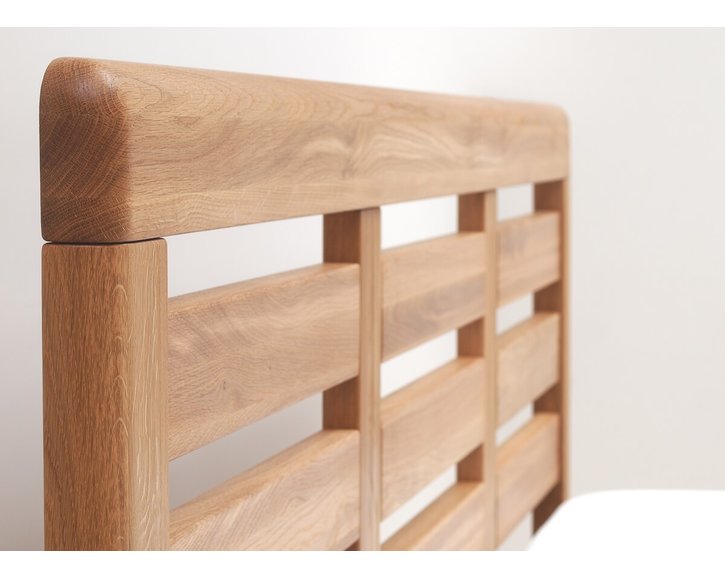 Zvýšená postel z masivu Viola, masiv dub cink