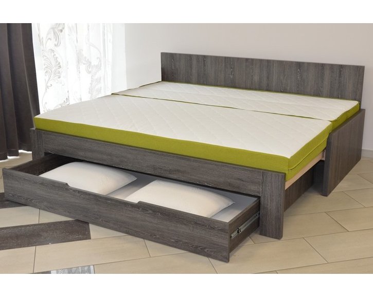 Rozkládací postel s lamelovým roštem DUOVITA, lamino Rozkládací postel s lamelovým roštem DUOVITA, lamino